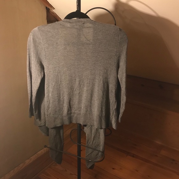 Ann Taylor LOFT Gray Wrap Cardigan, EUC, S - Picture 2 of 12
